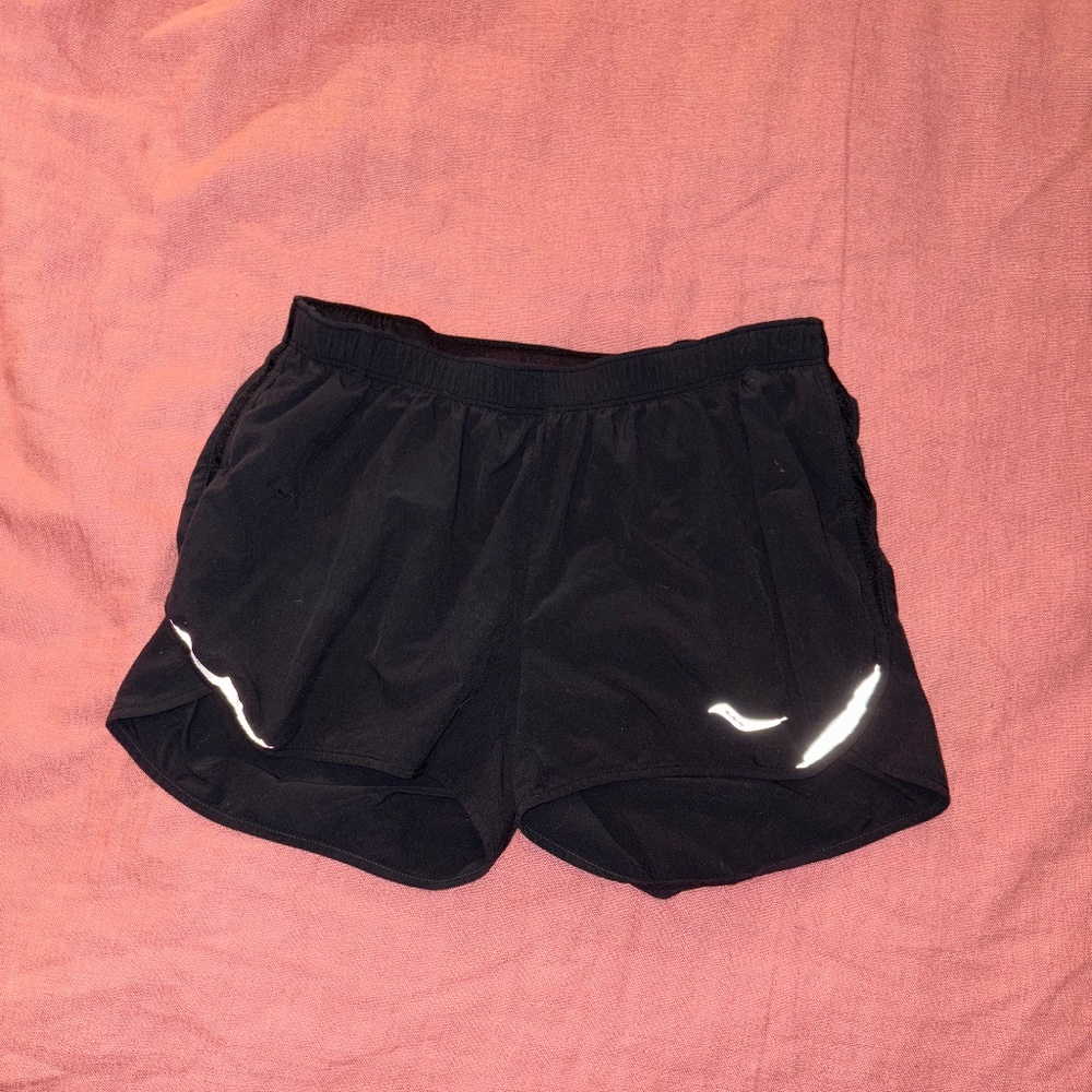 Saucony black running shorts